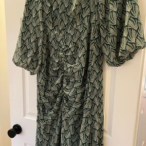 Esteem Couture Green Dress with Leaf-Tone Fabric